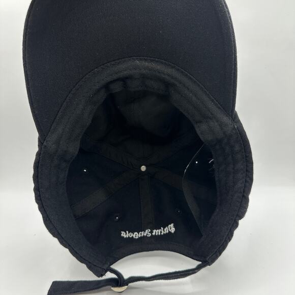 PALM ANGELS Logo Baseball Cap Hat Black White One Size Adjustable - Picture 5 of 6